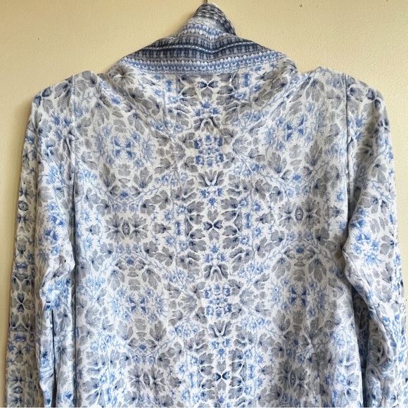 Lucky Brand Asymmetrical Open Front Cardigan Cotton Rayon blend Sz S - Picture 6 of 9